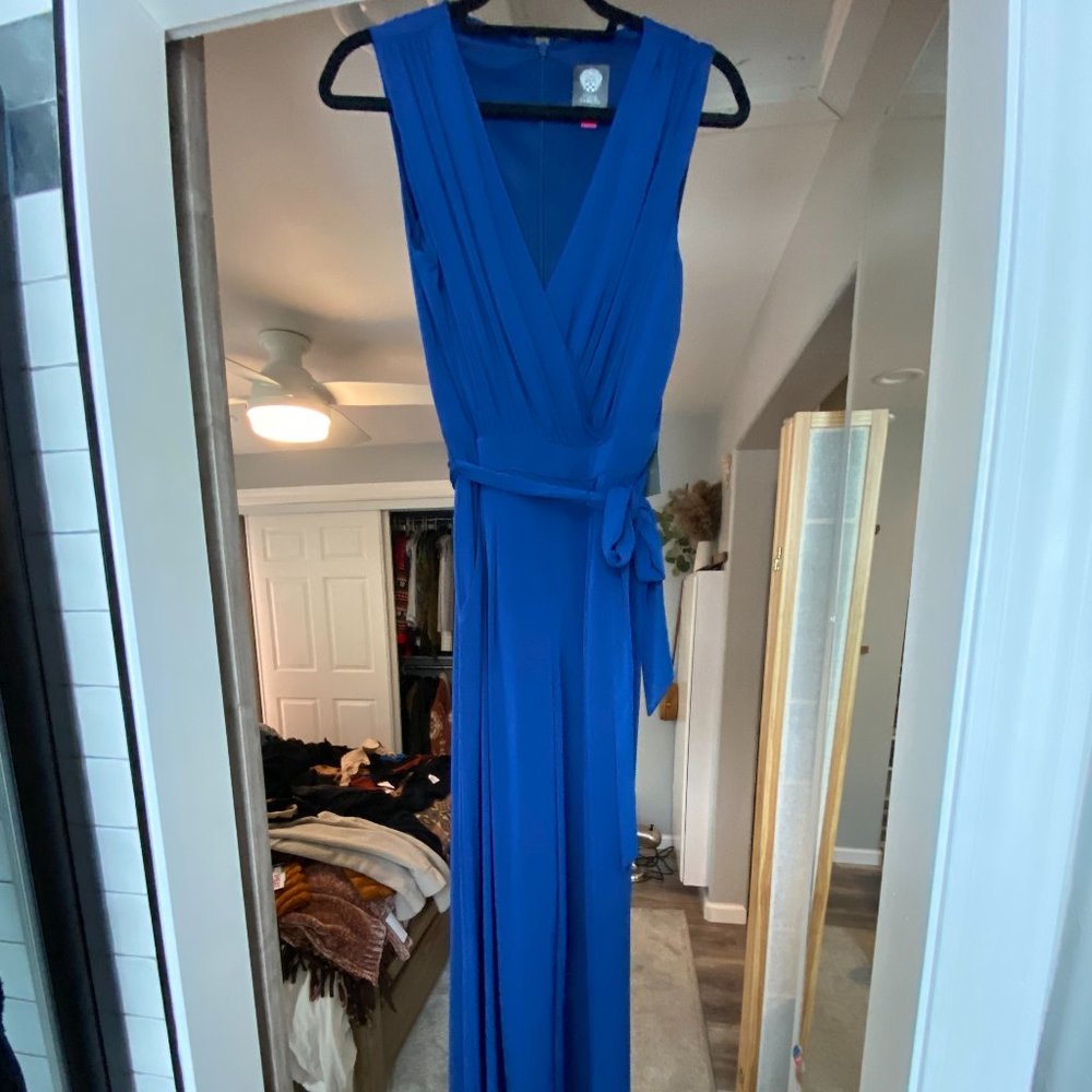 Sleeveless Jumpsuit with Tied Waist (NWT)